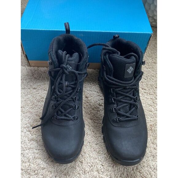 Columbia Men Newton Ridge Plus II Waterproof Hiking Trail Boots Black Lace up main image 10